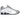 Nike Shox R4 Metallic Silver Deep Royal Blue sneakers set fra siden med skinnende sølvfarvet overdel, kongeblå detaljer og de karakteristiske søjler