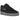 Nike Air Force 1 Low '07 Jewel Black Cool Grey sneakers set fra siden med sort læderoverdel, gråt Jewel Swoosh-logo og hvid sål.