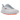 Nike Mind 002 Football Grey sneakers i en vinklet profilvisning med grå overdel, hvid sål, detaljerede syninger og et synligt Nike logo på siden