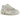 Nike Shox Ride 2 Light Bone Turf Orange sneakers i vinklet profil med lysegrå mesh, orange detaljer og de ikoniske Shox-støddæmpere i hælen.