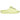 Yeezy Slide Green Glow sneakers set fra siden i en iøjnefaldende neongrøn farve med det karakteristiske takkede design på sålen.