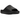 Yeezy Slide Onyx sneakers i vinklet visning, der viser den ensfarvede sorte, støbte EVA-skumkonstruktion og den takkede ydersål i profil.