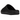 Yeezy Slide Onyx sneakers i en vinklet profilvisning med helstøbt sort design, rillet ydersål og blødt EVA-skum for ultimativ komfort.