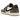 Air Jordan 1 Retro Low OG Medium Olive sneakers i en vinklet visning med grønne ruskindspaneler, sort Swoosh og hvide snørebånd