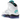 Air Jordan 5 Retro Grape 2025 sneakers i vinklet visning med hvid overdel, lilla mellemsål, ikonisk Jumpman-logo og detaljeret snøresystem.