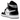 Air Jordan 1 Mid Patent Black Silver Metallic Gold sneakers set fra siden med skinnende sort patentlæder, sølv detaljer og hvide snørebånd