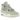 Air Jordan 4 Retro Seafoam Sail sneakers set fra siden med hvid overdel, grønne detaljer, synlig Air-enhed i hælen og klassisk gummisål
