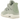 Air Jordan 4 Retro Seafoam Sail sneakers set fra siden i en hvid og grøn farvekombination med synlig Air-enhed og klassisk læderdesign
