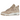 Air Jordan 4 Retro Cozy Girl sneakers sideprofil med beige ruskind, lyserøde detaljer, hvid mellemsål og synlig Air-stødabsorbering i hælen.