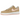 Nike Air Force 1 Low Linen Canvas sneakers vist fra siden med beige lærredsoverdel, hvid sål og det ikoniske Nike Swoosh-logo i pink