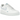 Nike Air Force 1 Low 07 White Aegean Storm sneakers set fra siden med hvid læderoverdel, Aegean Storm-blå swoosh og klassisk hvid mellemsål