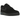 Nike Air Force 1 Low 07 Black University Blue sneakers set fra siden med sort læderoverdel, lyseblå swoosh og klassisk hvid mellemsål