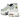 Nike Air Max Plus Pebble Grey Lime sneakers i vinklet profil med grå mesh-overdel, limegrønne detaljer og markant sort mellemsål med synlige Air-enheder