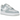 Nike Air Force 1 Low 07 LV8 Wolf Grey Vast Grey White sneakers set fra siden med lysegråt læderdesign og kontrasterende hvid mellemsål og snørebånd