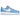 Nike Air Force 1 Low '07 LV8 Psychic Blue White Patent sneakers i sideprofil med blanke blå patentlæder detaljer og klassisk hvid mellemsål