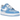Nike Air Force 1 Low '07 LV8 Psychic Blue White Patent sneakers i vinklet profil med glansfuld blå patentlæder og hvid gummisål