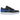 Air Jordan 1 Retro Low 85 Royal sneakers i en vinklet profil med sort og kongeblå læderoverdel, hvid mellemsål og ikonisk Swoosh-detalje