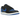 Air Jordan 1 Retro Low 85 Royal sneakers i en flot sideprofil, fremviser en kombination af sort og royalblåt læder med hvid mellemsål og blå ydersål