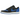 Air Jordan 1 Retro Low 85 Royal sneakers i en vinklet visning med blåt og sort læder, hvid mellemsål og klassisk Nike swoosh på siden.