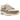 Nike Air Max 1 Cave Stone sneakers sideprofil med tekstureret grå overdel, hvid mellemsål og den ikoniske synlige Air-støddæmpning i hælen.