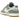 Nike Dunk Low Retro SE Light Silver Light Army Sail White sneakers i sideprofil med grå og grønne læderdetaljer samt en klassisk hvid mellemsål