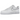 Nike Air Force 1 Low Cool Grey Photo Blue sneakers i sideprofil med grå overdel, blå swoosh og hvid mellemsål med synlig Nike Air-dæmpning