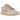 Nike Dunk Low Sanddrift sneakers i vinklet profil med ruskindsoverdel i beige nuancer og klassisk hvid mellemsål med gummiydersål.