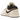 Air Jordan 1 Low Premium Pale Ivory Off Noir Baroque Brown sneakers, set fra siden med beige læderpaneler, brun swoosh og hvid mellemsål.