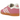 Adidas Gazelle Pink Fusion sneakers set fra siden med pink ruskindsoverdel, hvide læderstriber og klassisk gummisål