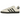 Adidas Gazelle Germany sneakers set fra siden med hvidt læder, sorte striber, guldlogo på pløsen og en klassisk brun gummisål.