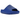Yeezy Slide Azure sneakers i profil, der viser det helstøbte blå EVA-skumdesign med den ikoniske takkede ydersål og den komfortable fodseng
