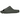 Yeezy Slide Dark Onyx sneakers i skråt perspektiv med den karakteristiske mørkegrå, minimalistiske silhuet og takkede sålkonstruktion