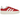 Adidas Gazelle Bold Red Cloud White sneakers i profilvisning med rød overdel i ruskind, hvide læderstriber og en høj, platform-inspireret sål.