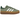 Adidas Gazelle Bold Silver Green Gum sneakers set fra siden med skinnende sølvfarvet overdel, grønne striber og klassisk gummisål