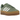 Adidas Gazelle Bold Silver Green Gum sneakers sideprofil med metallisk sølv overdel, grønne striber og klassisk brun gummisål