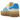 Adidas Gazelle Bold Almost Blue Yellow sneakers i profil med lyseblå ruskindsoverdel, markant gul mellemsål og ikoniske striber.