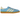 Adidas Gazelle Indoor Semi Blue Burst Almost Yellow sneakers i en flot profilside med lyseblå ruskindsoverdel, gule striber og brun gummisål