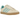 Adidas Gazelle 85 Crystal Sand Mint sneakers set fra siden med beige ruskindsoverdel, mintgrønne striber og en klassisk brun gummisål