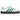 Adidas Sambae Cloud White Green sneakers i en vinklet visning med hvid overdel, grønne striber og en karakteristisk tyk gummisål.