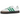Adidas Sambae Cloud White Green sneakers sideprofil med hvid læderoverdel, grønne striber og semitransparent gummiydersål for et stilrent look