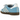 Adidas Samba LT Semi Blue Burst sneakers set fra siden med blå læderoverdel, de klassiske takkede striber og en flad gummisål