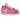 Nike Cortez Playful Pink sneakers i sideprofil med lyserød ruskindsoverdel, hvid læderswoosh og hvid mellemsål med stribe.