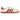 Adidas Samba Sporty & Rich White Collegiate Burgundy sneakers i en vinklet profilvisning med hvidt læder, bordeaux striber og gummisål