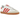 Adidas Samba OG White Solar Red Gum sneakers set fra siden med hvid overdel, røde striber, gummi ydersål og ikonisk tåkappe i ruskind