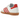 Adidas Samba OG White Solar Red Gum sneakers set fra siden med hvid læderoverdel, røde striber, ruskind og brun gummisål