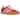 Adidas Gazelle Indoor Olympic Pack Better Scarlet sneakers i profil, fremviser en rød ruskindsoverdel med hvide striber og en transparent gummisål.