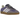 Adidas Gazelle Indoor Collegiate Purple sneakers i sideprofil med dyb lilla overdel, tre klassiske striber og brun gummisål.