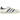 Adidas Gazelle Indoor White Preloved Ink sneakers set fra siden med hvid overdel, marineblå striber, guldlogo og klassisk brun gummisål