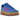 Adidas Gazelle Bold Bold Blue Lucid Pink sneakers i sideprofil medblå overdel i ruskind, lyserøde detaljer og mangedoblet gummisål