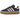 Adidas Gazelle Bold Dark Blue Pink Spark sneakers i sideprofil med ruskindsoverdel, mørkeblå farve, lyserøde detaljer og tyk plateau-gummisål